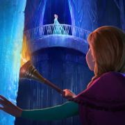 Elsa and Anna have a stairing contest in Frozen...