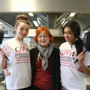 Angela Simpson with City College students