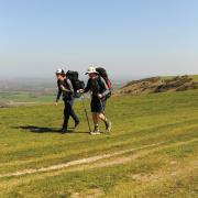 Hikers on the South Downs. Photo by Simon Dack