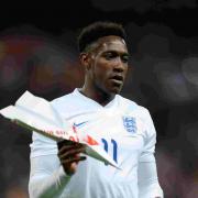 England's Danny Welbeck with on the  Wembley Pitch