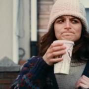 Jenny Slate takes a sip in Obvious Child