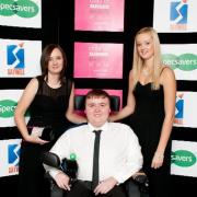 From left, Sarah, Jordan and Aimee Wright at the Child of Sussex Awards