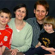 Brenda Pollack with her partner Chris Todd and children Ben and Gemma