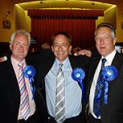 Bryan Turner, Kevin Skepper and Roger Oakley celebrate their success