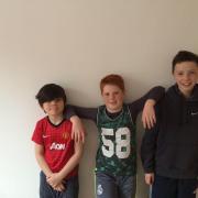 Jude Trigg (8), Ben Trigg (11) and Toby Thakery raised hundreds for charity.