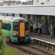 Rail services could not run to Seaford, pictured, this morning