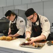 The Sussex Downs College student chefs in action
