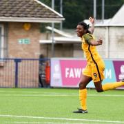 Ini Umotong is joint top scorer in the elite of the women’s game.  Picture: Geoff Penn.