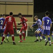 Whitehawk winger Ky Marsh-Brown tests Albion under-23s on Tuesday. Picture by Kieran Cleeves/BHAFC