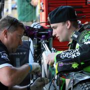 Martin Dugard at work in the pits with Tom Brennan. Picture by Mike Hinves