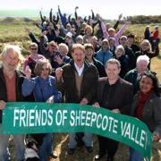 MOST WELCOME: Friends of Sheepcote Valley celebrate the inclusion of the valley in the South Downs National Park