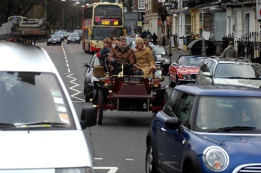 Vintage and ultra-modern cars took to the streets of Brighton