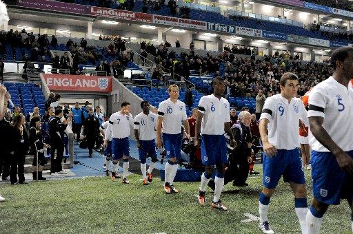 Football fans enjoyed an England win at Brighton and Hove Albion's Amex Stadium