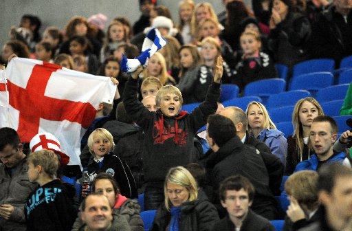 Football fans enjoyed an England win at Brighton and Hove Albion's Amex Stadium