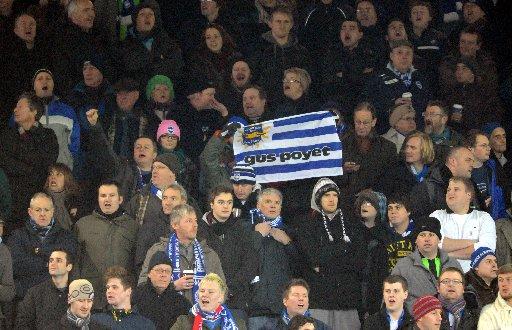 Brighton and Hove Albion fans followed their team to Leeds.