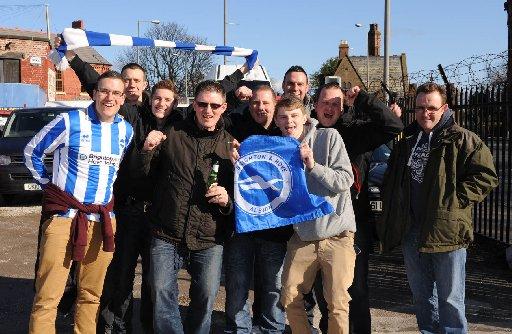 Brighton and Hove Albion fans turned the away end at Anfield blue and White for the FA Cup clash with Liverpool