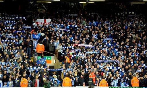 Brighton and Hove Albion fans turned the away end at Anfield blue and White for the FA Cup clash with Liverpool