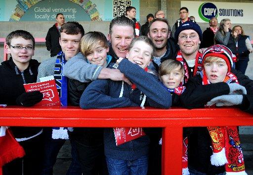 Crawley Town fans cheered their team on against Premiership side Stoke City in the FA Cup
