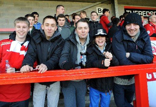 Crawley Town fans cheered their team on against Premiership side Stoke City in the FA Cup
