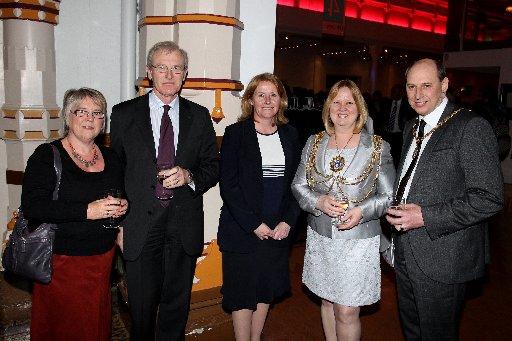 Lord Lieutenant Peter Field and wife Margaret, Amanda Jones, Mayor Anne Meadows and Consort Tony Meadows. 