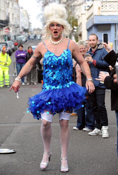 Drag queen race rounds of Brighton fun day