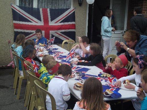 Children enjoying the Diamond Jubilee street party in North Close, Portslade