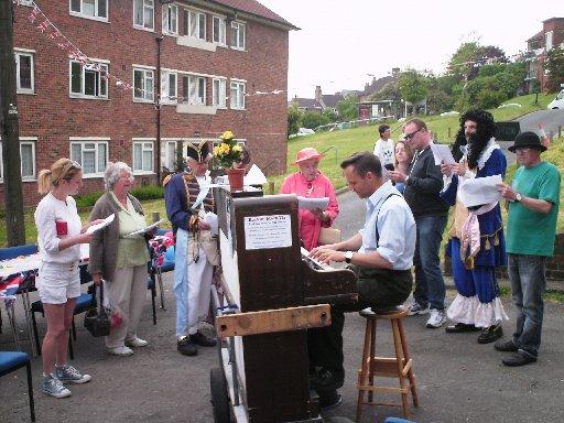 Singing at the Craven Vale Diamond Jubilee party in Brighton