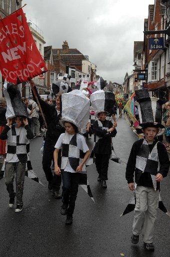 Hundreds of school children paraded through Lewes as they celebrate their final year in primary education.