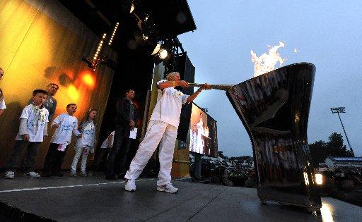 Pictures from the Olympic Torch Relay celebrations in Hove and Hastings. 