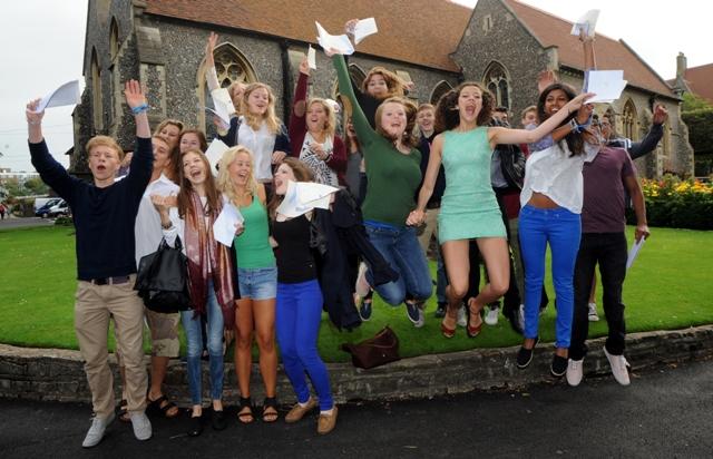 Brighton College students celebrate