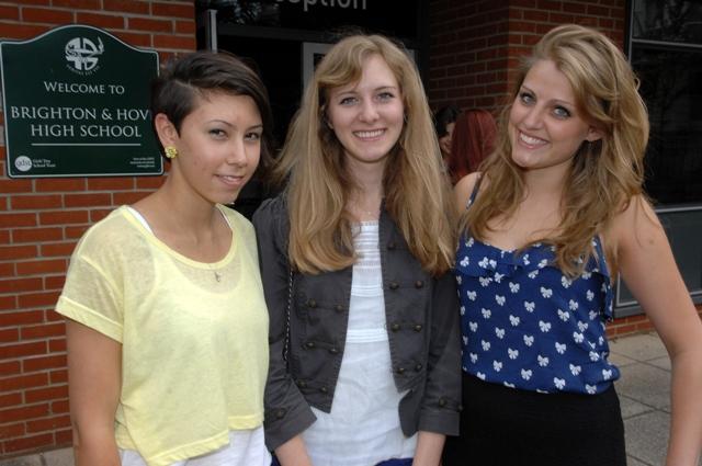 Brighton and Hove High School students Verity Smith, Stephanie Austera and Becky Hart are off to Oxford