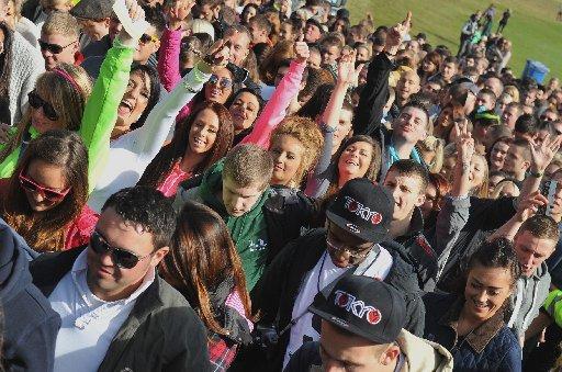 THOUSANDS of fans headed to Stanmer Park in Brighton for the last music festival of the summer.
Shakedown 2012 attracted fans of pop and dance music as Dizzee Rascal, Katy B and Professor Green among others performed. The festival doubled its attendance 