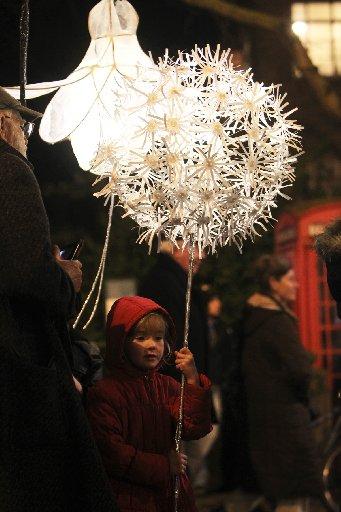 Hundreds of children took to the streets of Brighton to celebrate the longest night of the year
