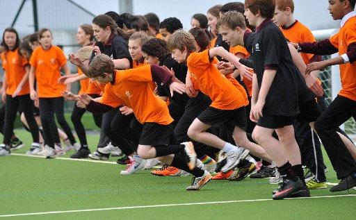 Hundreds of schoolchildren took part in the official launch of the Brighton marathon's Mini Mile Races