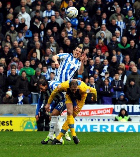 A record crowd of 28,499 watched Brighton and Hove Albion's 3-0 win against Crystal Palace