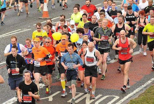 Thousands of people took to the streets of Brighton and Hove for the 2013 Brighton Marathon.
