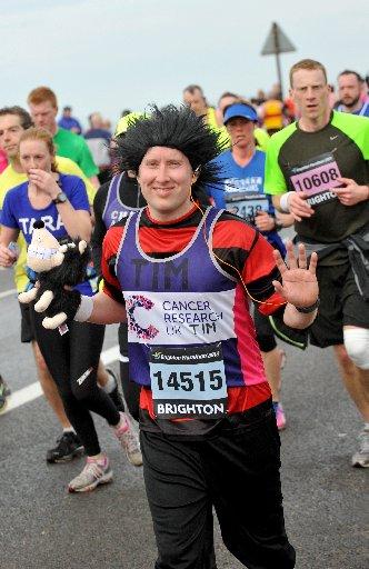 Thousands of people took to the streets of Brighton and Hove for the 2013 Brighton Marathon.