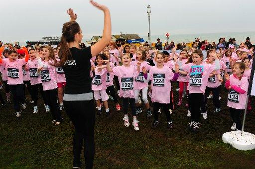 Hundreds of youngsters joined in the Brighton Marathon fun by taking part in the Mini Mile races