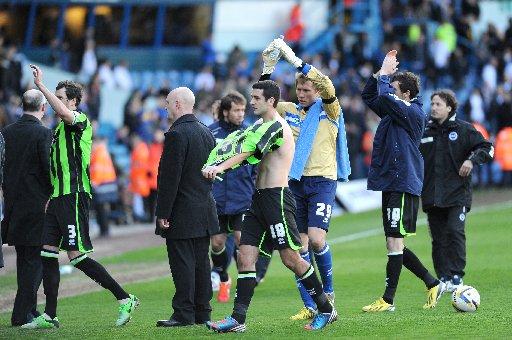 Brighton and Hove Albion reached the play-offs after victory against Leeds on Saturday, April 27