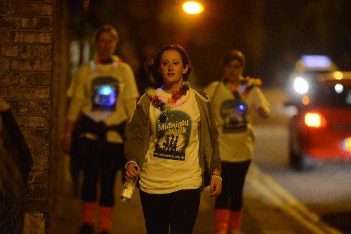 Hundreds of women took part in the Marltets Midnight Walk 2013 through Brighton