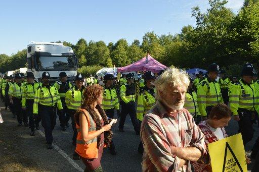 Anti-fracking protests at Cuadrilla site in Balcombe