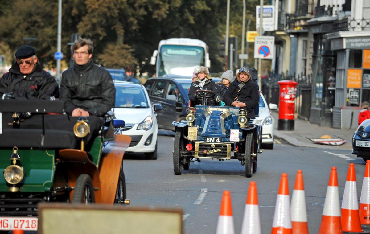 Slick bodywork and purring engines were the order of the day as a historical car run made its way to through the county.
The annual London to Brighton Veteran Car Run graced Sussex’s roads yesterday as about 500 pre-1905 classic cars drove from the cap