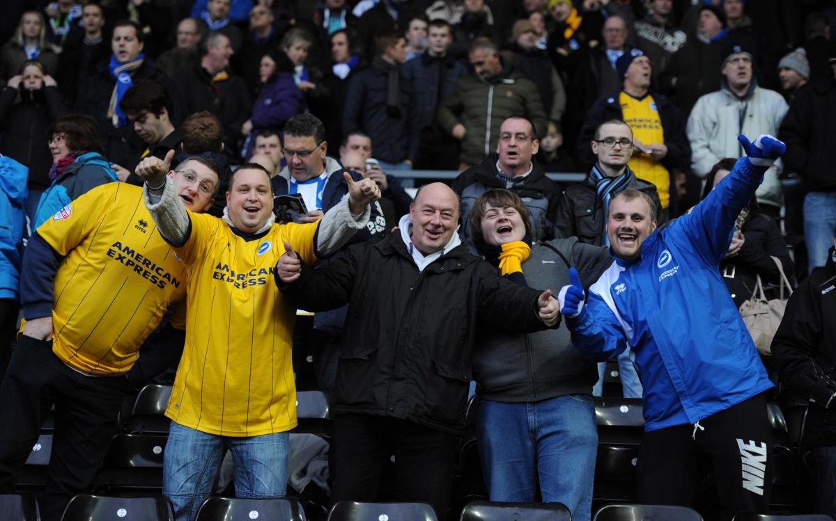 Fans at the Derby vs Brighton 2014 game