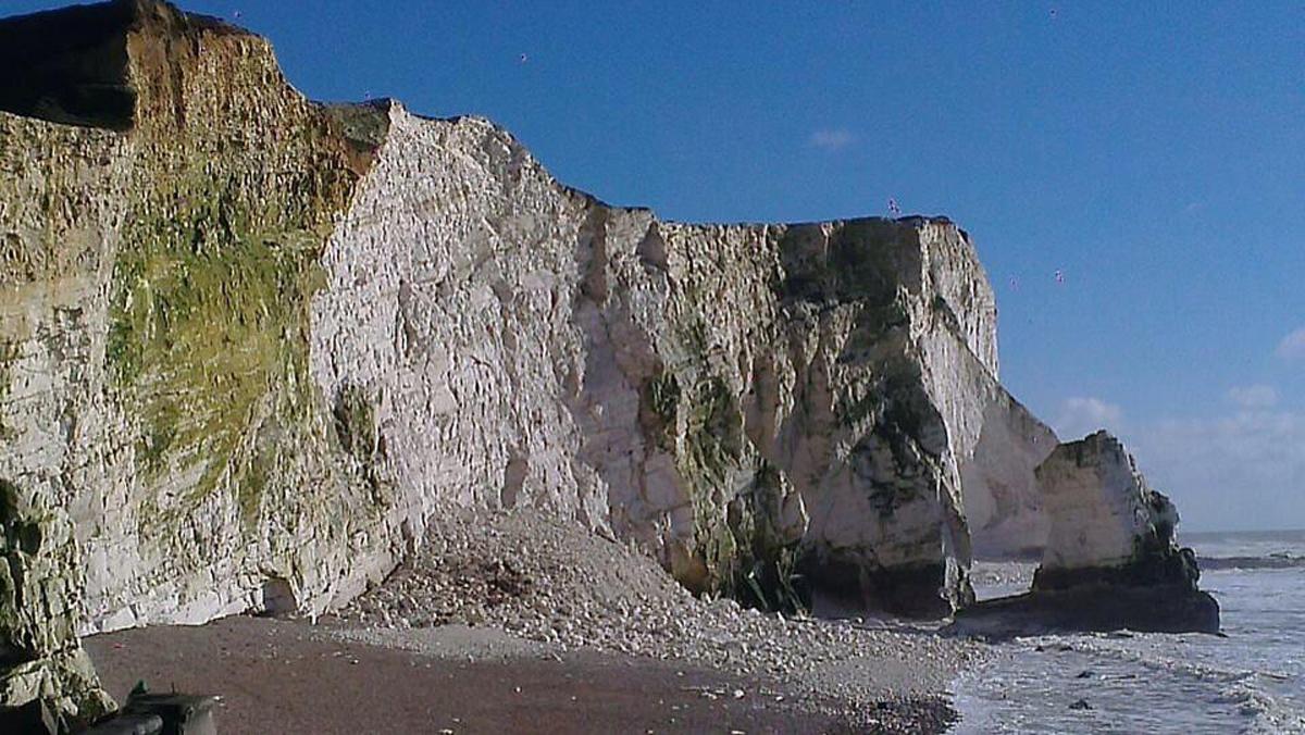 By Newhaven coastguard Barry Johnson - a cliff fall at Seaford Head