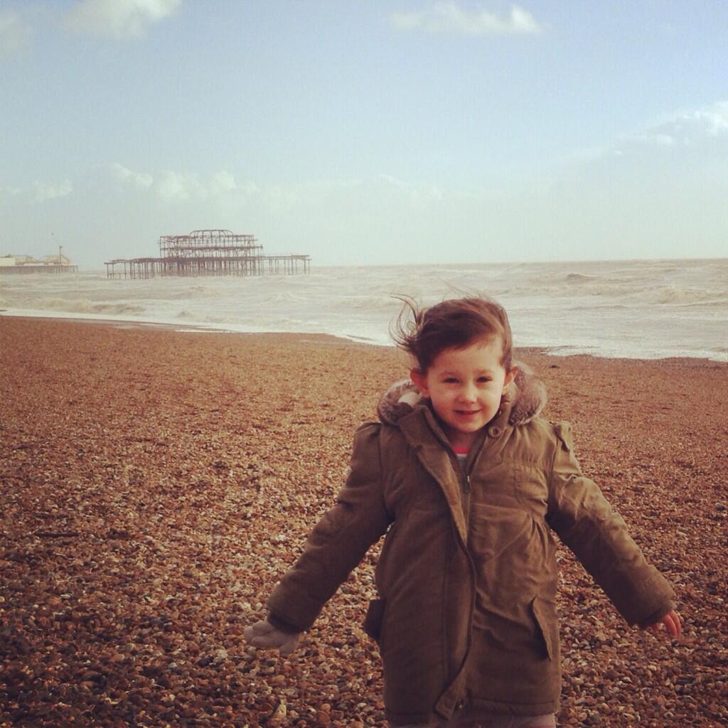 Scarlett Silverwood-Cope. 4 years old. Lives in Hove. Loves shell and pebble hunting. Picture by dad Sam Silverwood-Cope. 