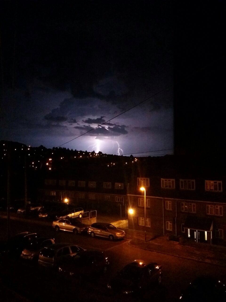 Letitia took this picture of last nights storm from Hollingbury