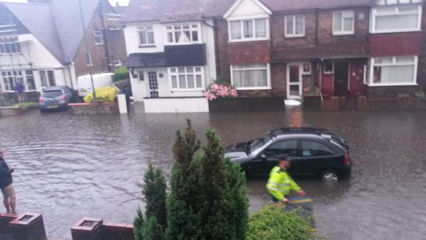 Helen Broadway took this picture of abandoned cars in the flooded South Street, Portslade.