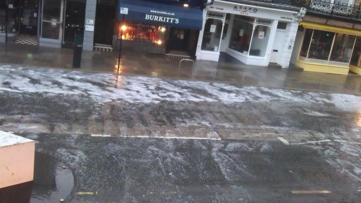 Gary Green sent us this picture of the hailstorm in Hove