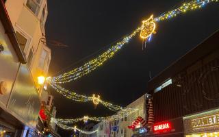 Christmas lights in Gardner Street