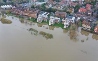 Dramatic drone pictures show extent of flooding in Sussex